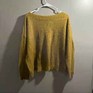 Eileen Fisher lightweight mohair sweater olive green Large